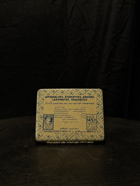 Antique French "Cocaïne" Pastilles Apothecary Tin #1