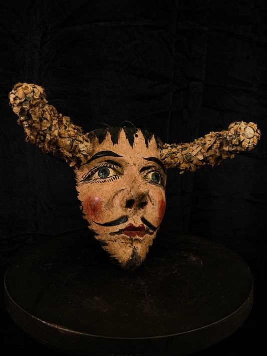 Antique Mexican Carnival Ceremonial Diablo Mask