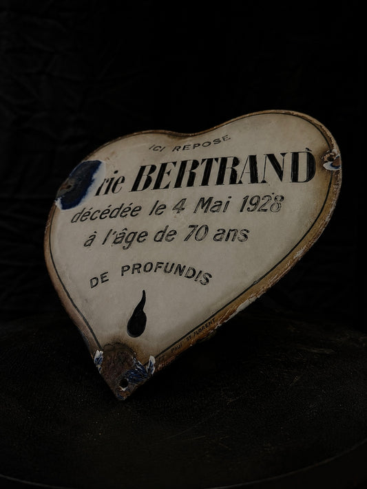 Antique French Memento Mori Grave Marker (1928)