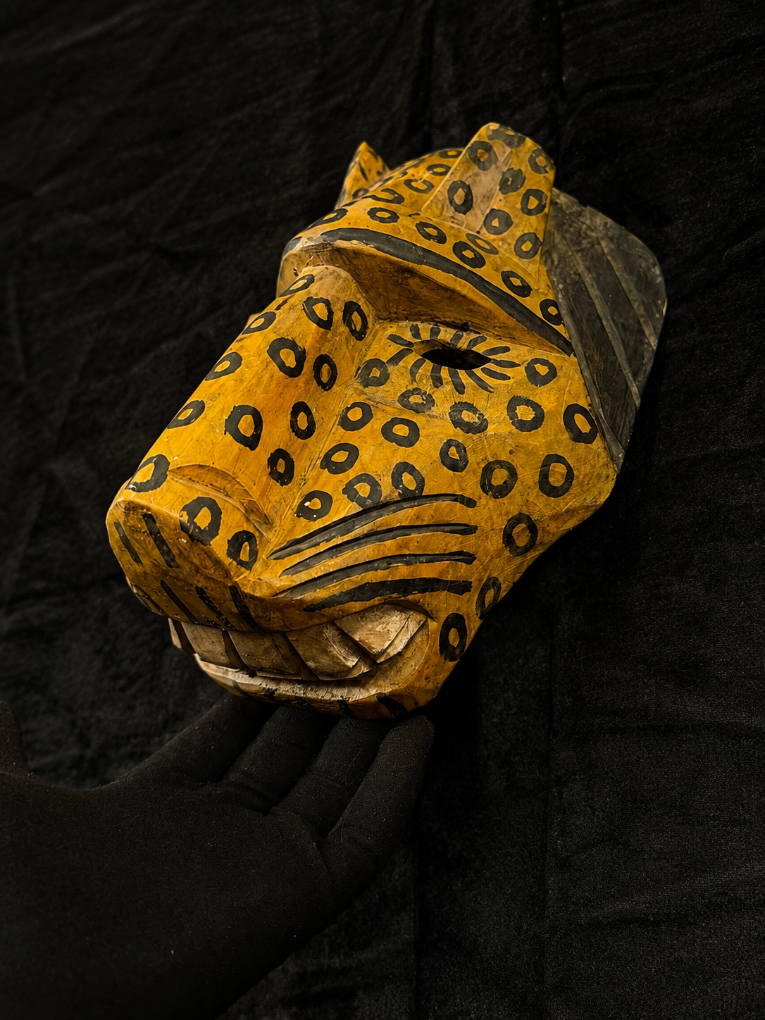 Vintage Mexican Tecuani Jaguar Dance Mask