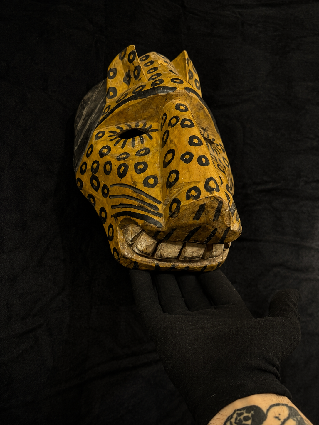 Vintage Mexican Tecuani Jaguar Dance Mask