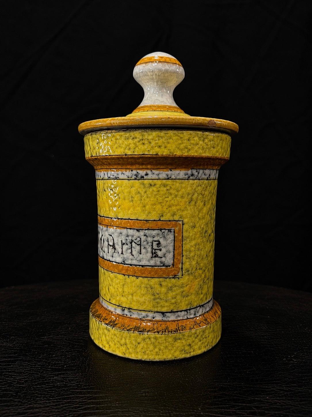 Mid-Century Italian Earthenware Apothecary Jar “COCAINE”