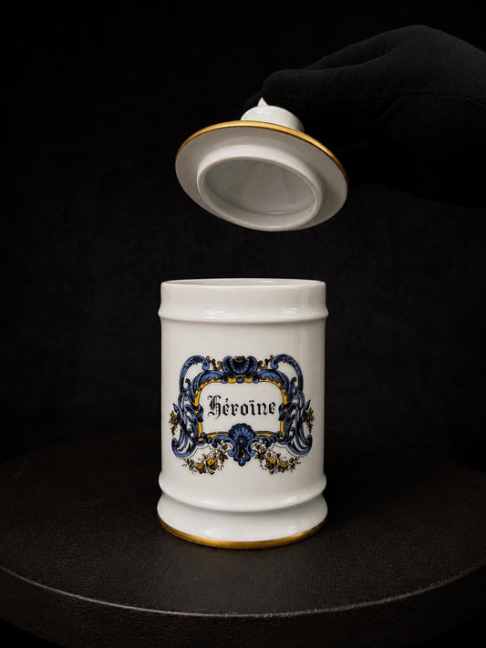 Vintage French Apothecary "Heroin" Jar