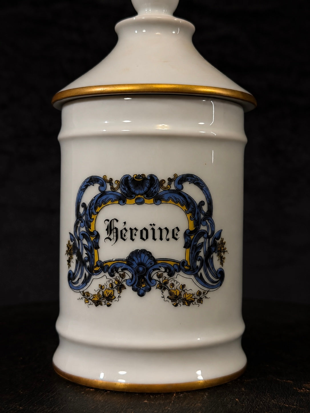 Vintage French Apothecary "Heroin" Jar
