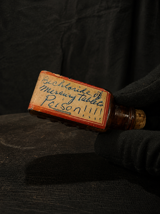Late 19th Century Poison Bottle w/ Handwritten Label