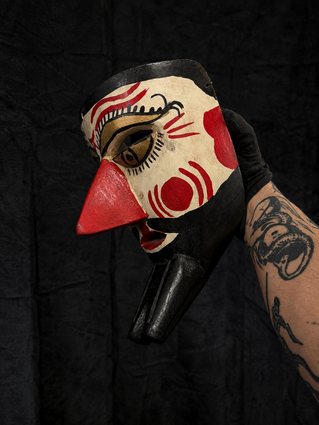 Mid-Century Puebla Festival Ceremonial Folk Mask