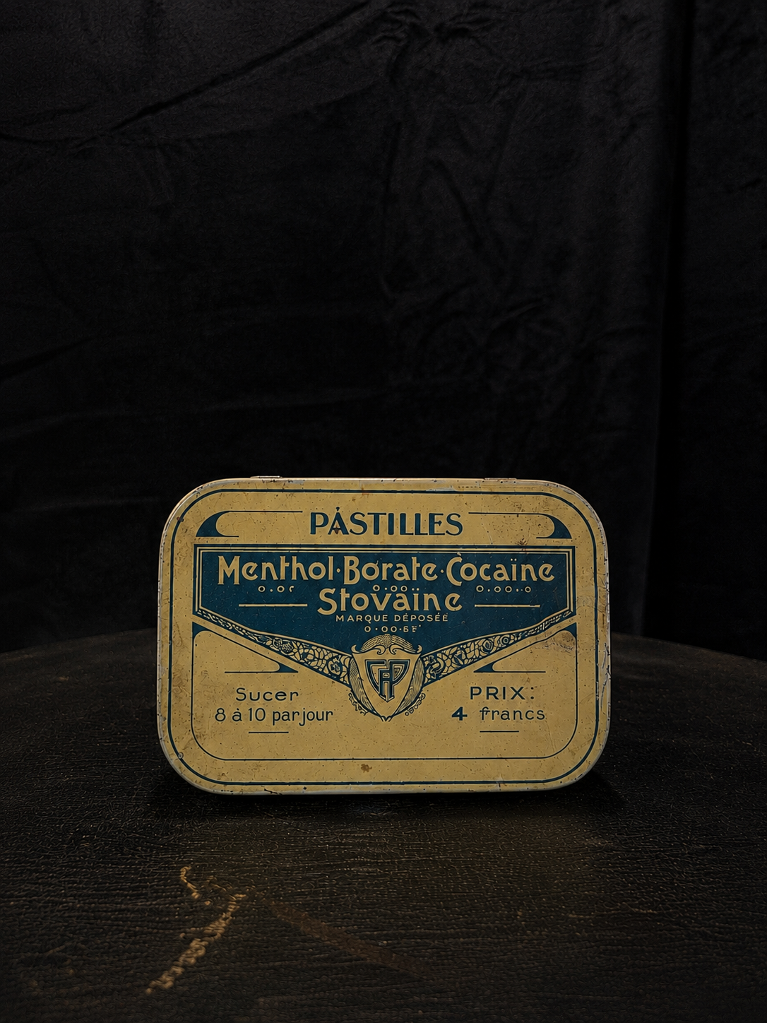 Antique French "Cocaïne" Pastilles Apothecary Tin #2