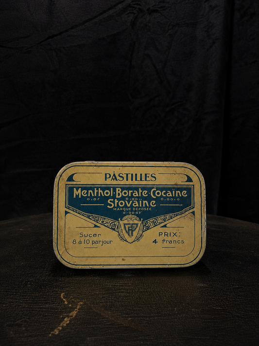 Antique French "Cocaïne" Pastilles Apothecary Tin #2