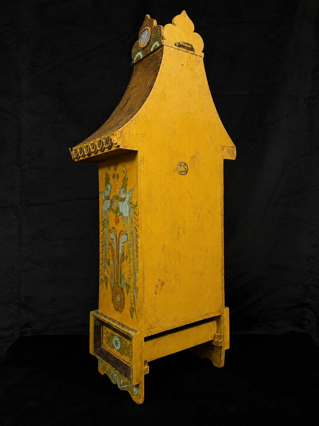 Vintage Mirrored Shrine Wall Cabinet