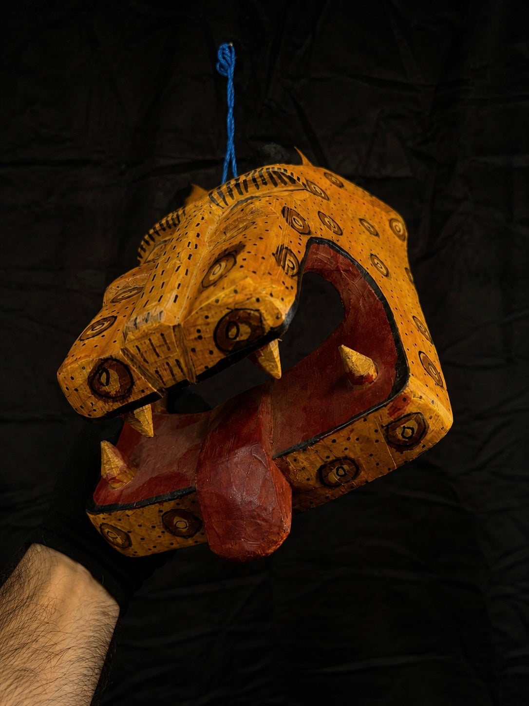 Vintage Mexican Tigre Jaguar Ceremony Mask