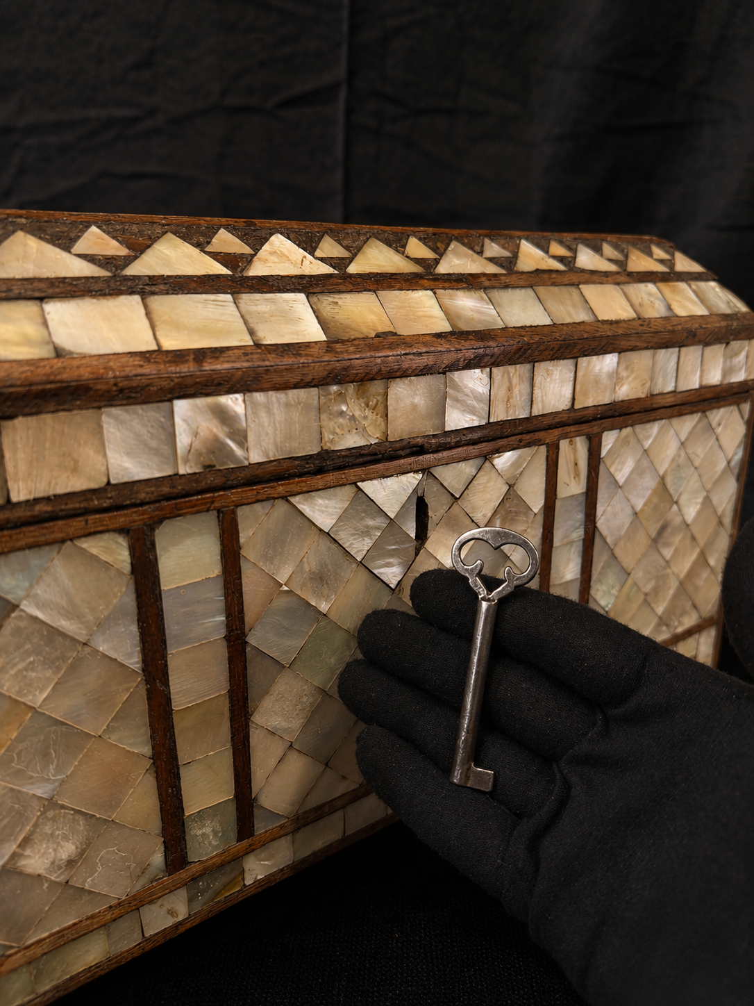 19th-Century Mother-of-Pearl Treasure Chest
