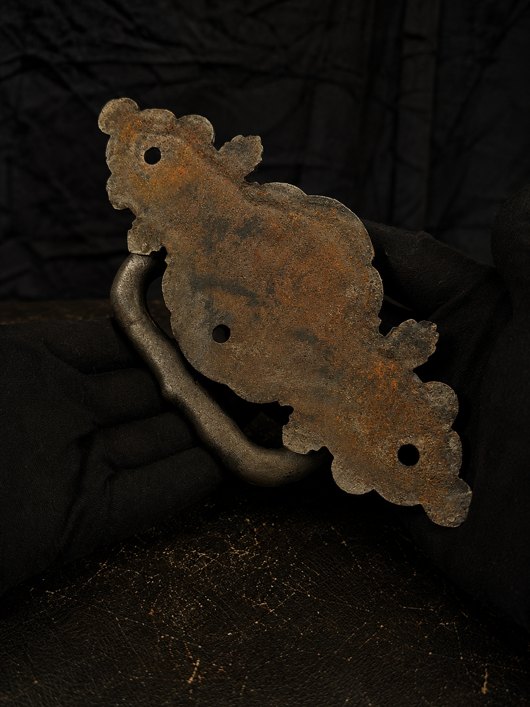 Antique Victorian Memento Mori Coffin Handle #2