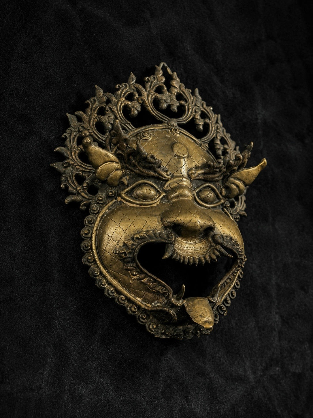 Antique Nepalese Protective Spirit Temple Ornament