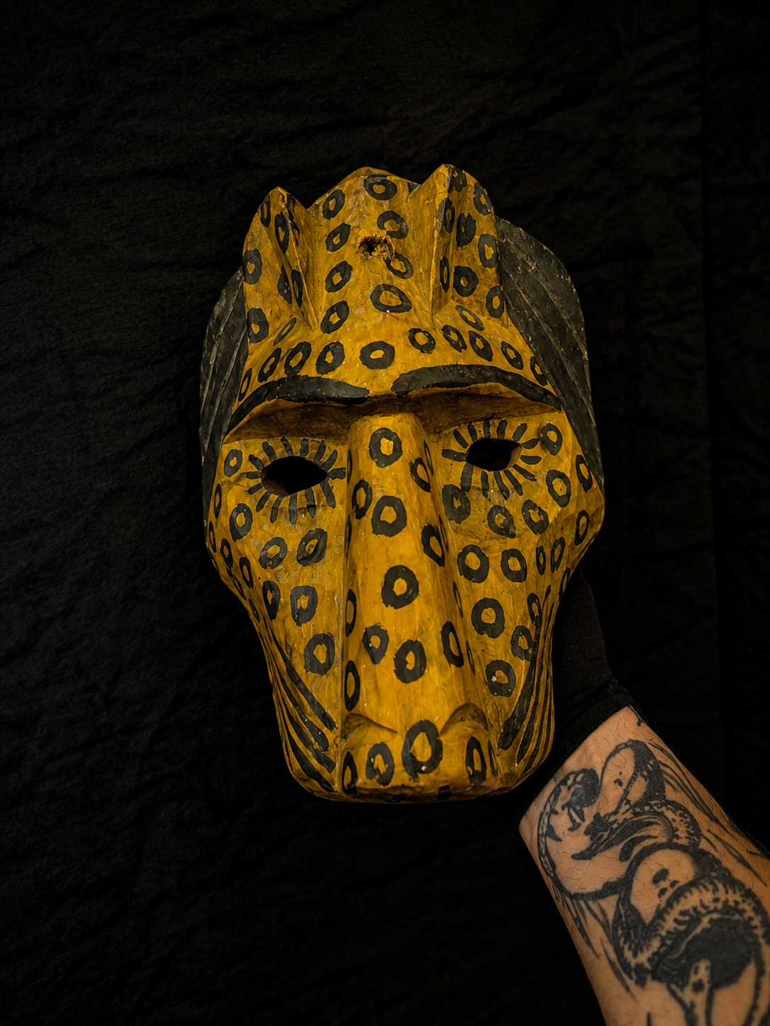 Vintage Mexican Tecuani Jaguar Dance Mask
