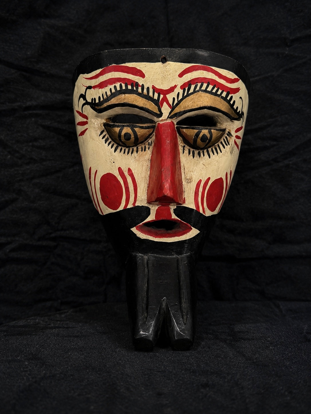 Mid-Century Puebla Festival Ceremonial Folk Mask