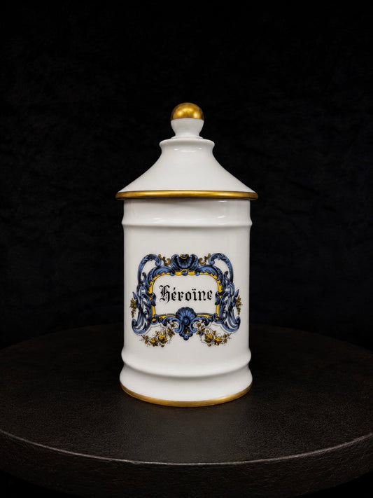 Vintage French Apothecary "Heroin" Jar