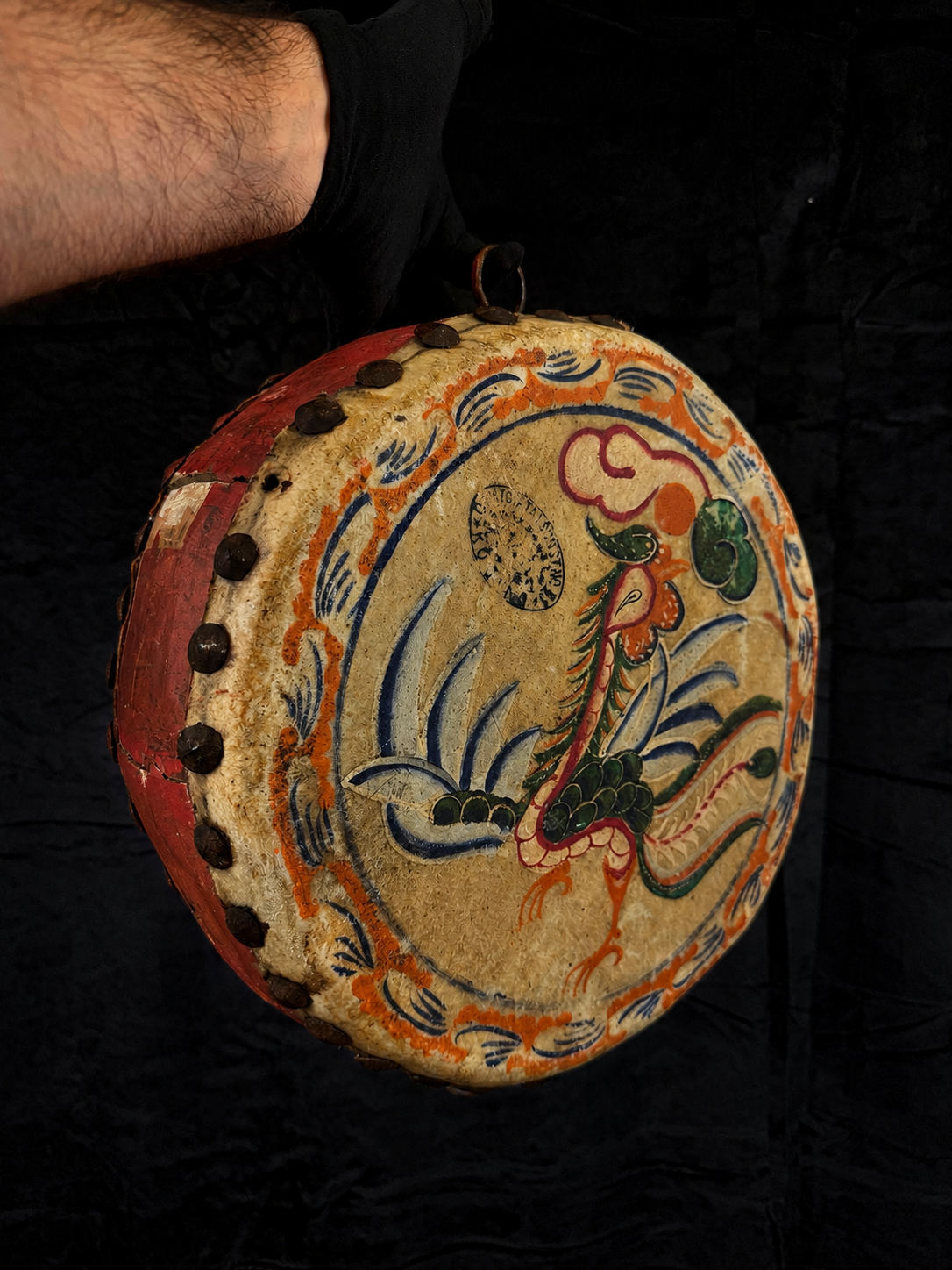Antique Chinese Double-Sided Drum
