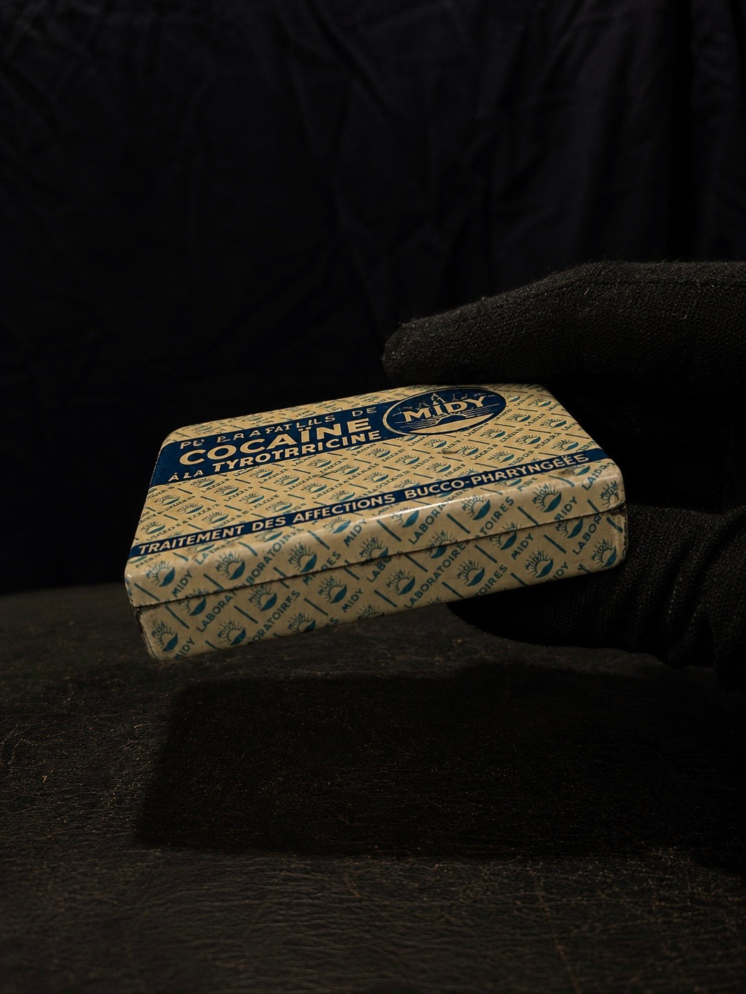 Antique French "Cocaïne" Pastilles Apothecary Tin #1