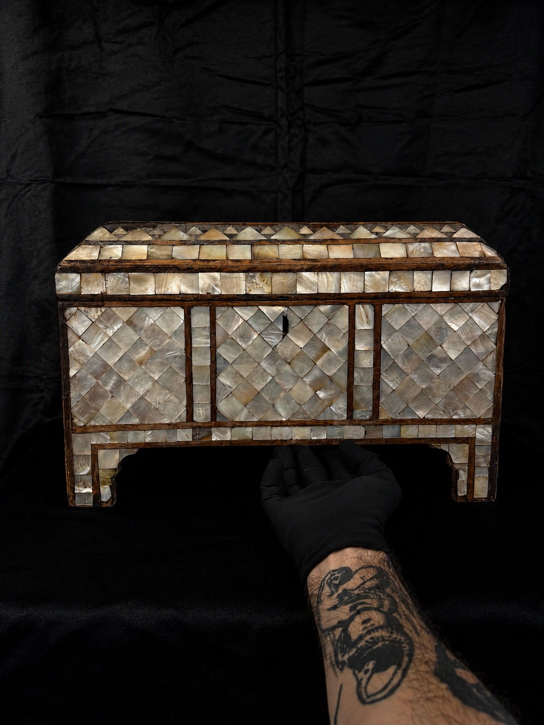 19th-Century Mother-of-Pearl Treasure Chest