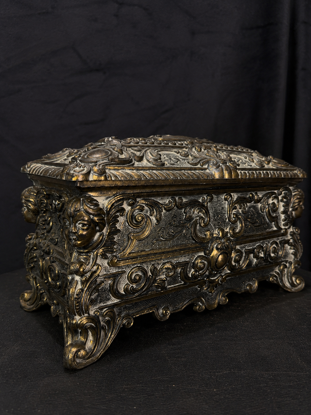 Vintage Italian Keepsake Casket Rococo Revival