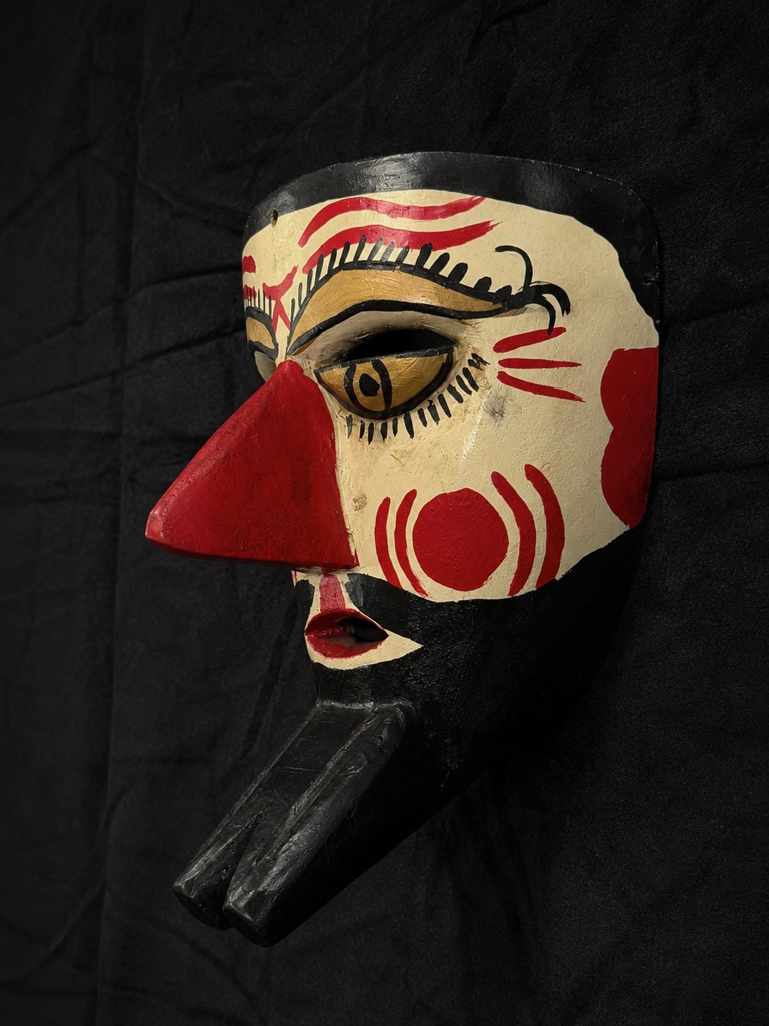 Mid-Century Puebla Festival Ceremonial Folk Mask