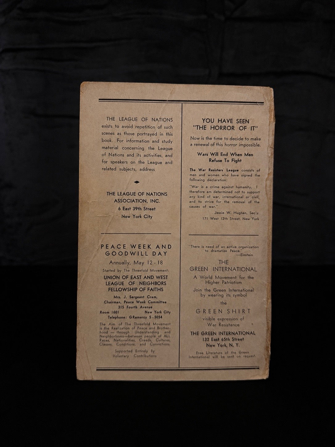 The Horror of It: Camera Records of War’s Gruesome Glories (1933)