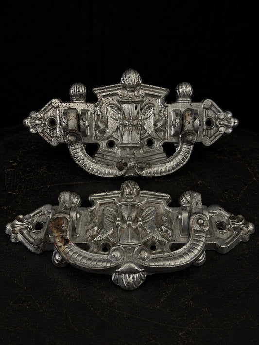 Pair of Victorian Memento Mori Coffin Handles
