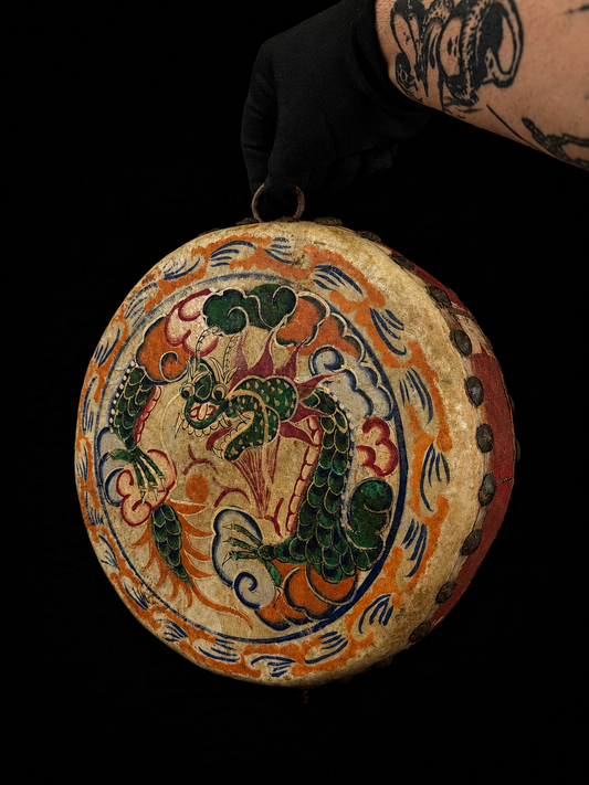 Antique Chinese Double-Sided Drum