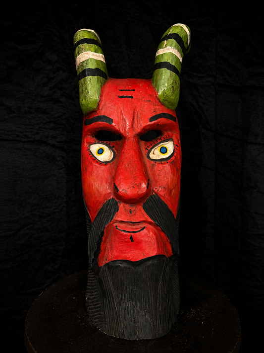 Vintage Mexican Folk Diablo Mask