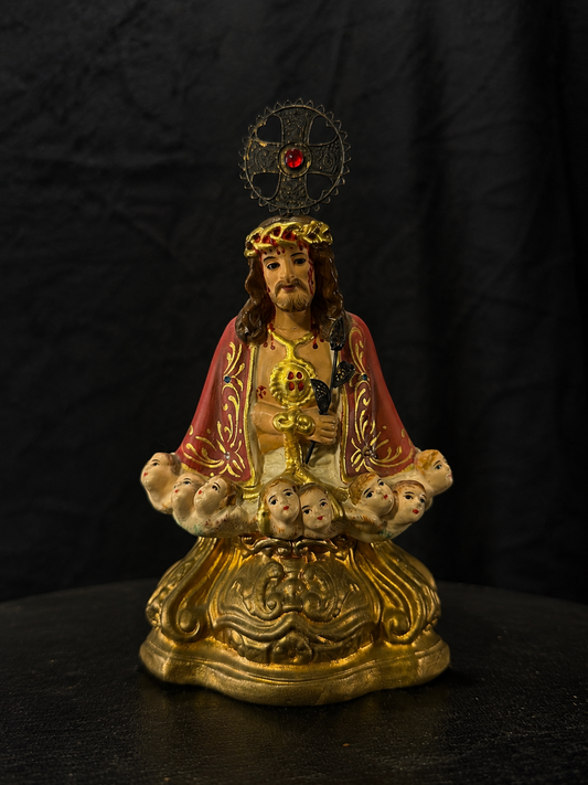 Mid-Century Portuguese Santo Cristo dos Milagres Shrine Sculpture