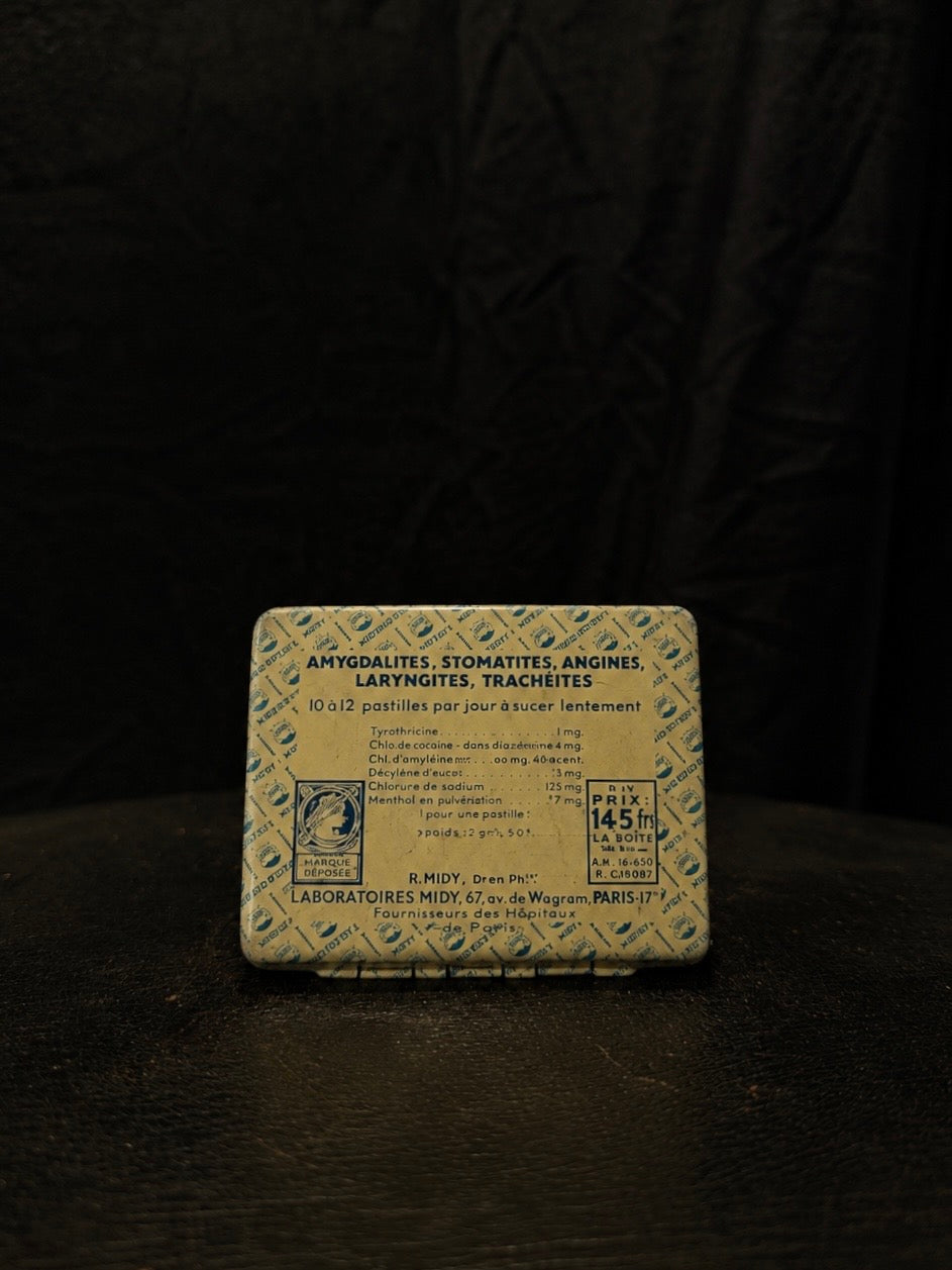 Antique French "Cocaïne" Pastilles Apothecary Tin #1