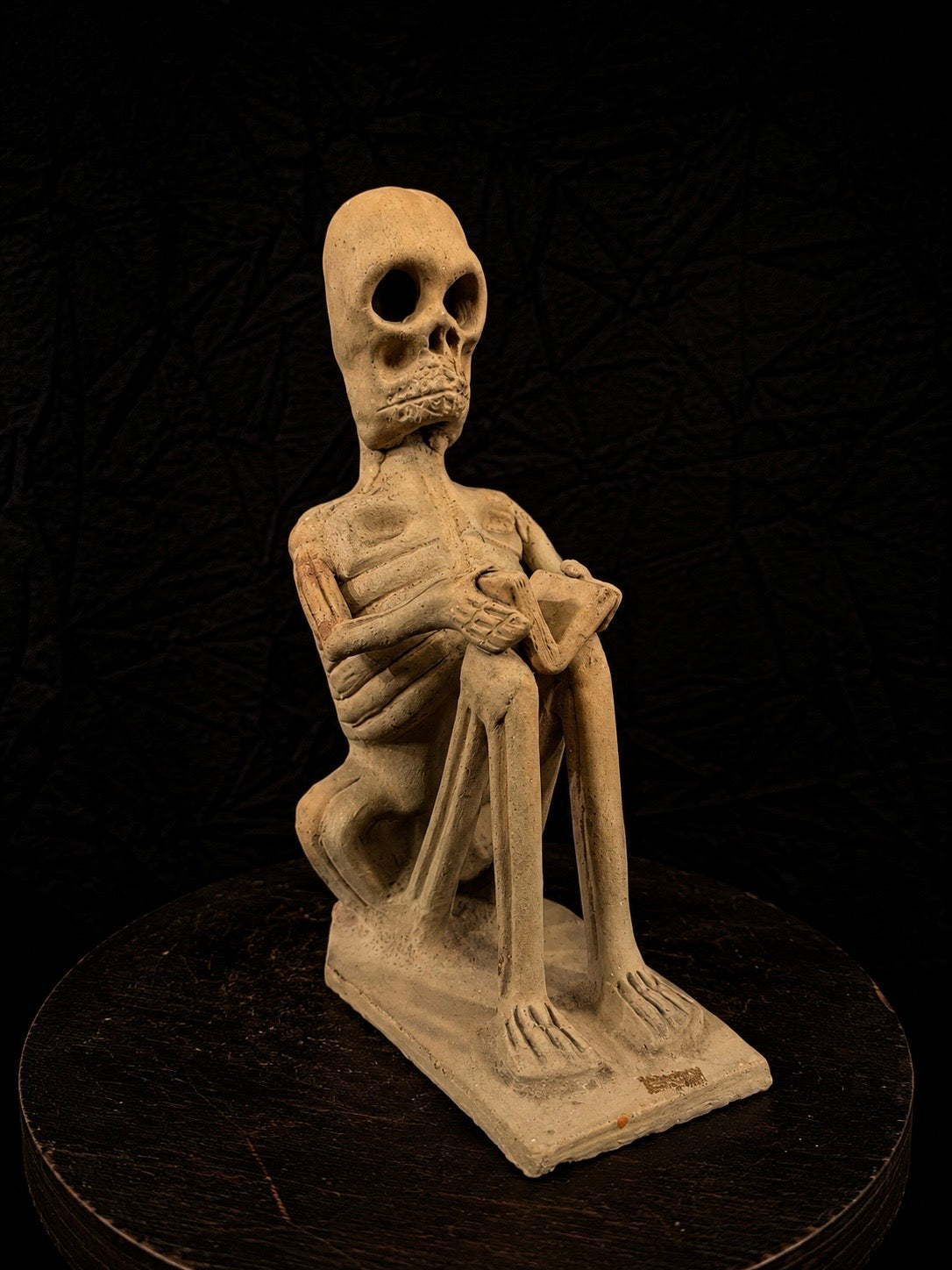 Mid-Century Folk Skeleton Candle Holder