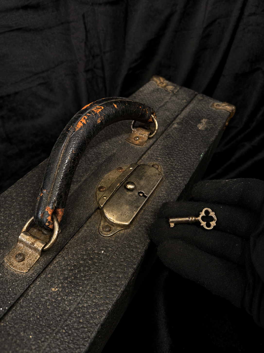 Antique Mortician’s Restorative Surgery Kit w/ Original Wax Jars & Key