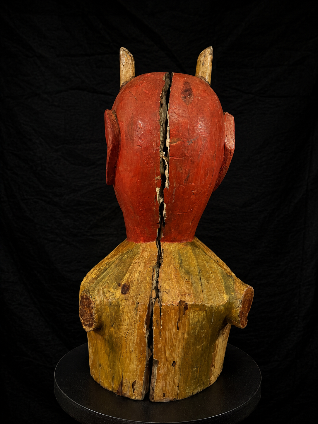 Large Mid-Century Folk Devil Stump