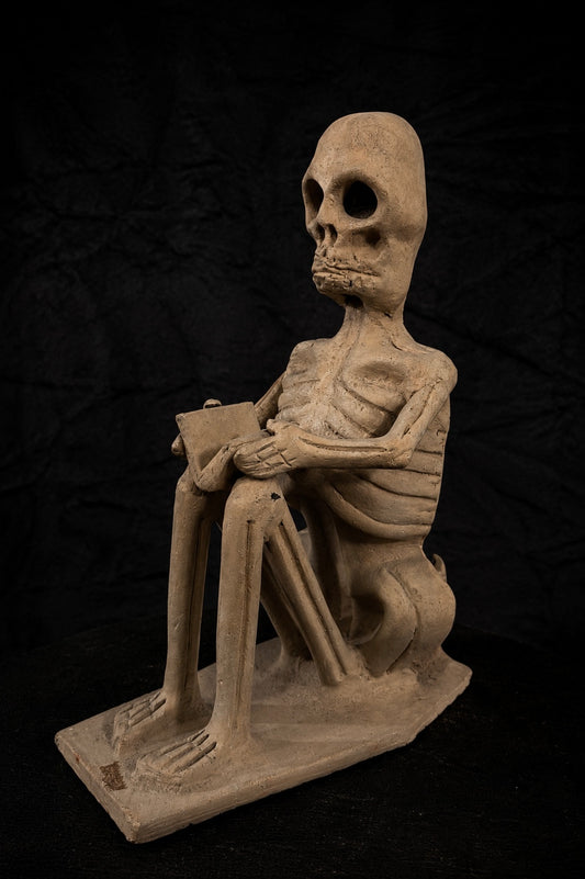 Mid-Century Folk Skeleton Candle Holder