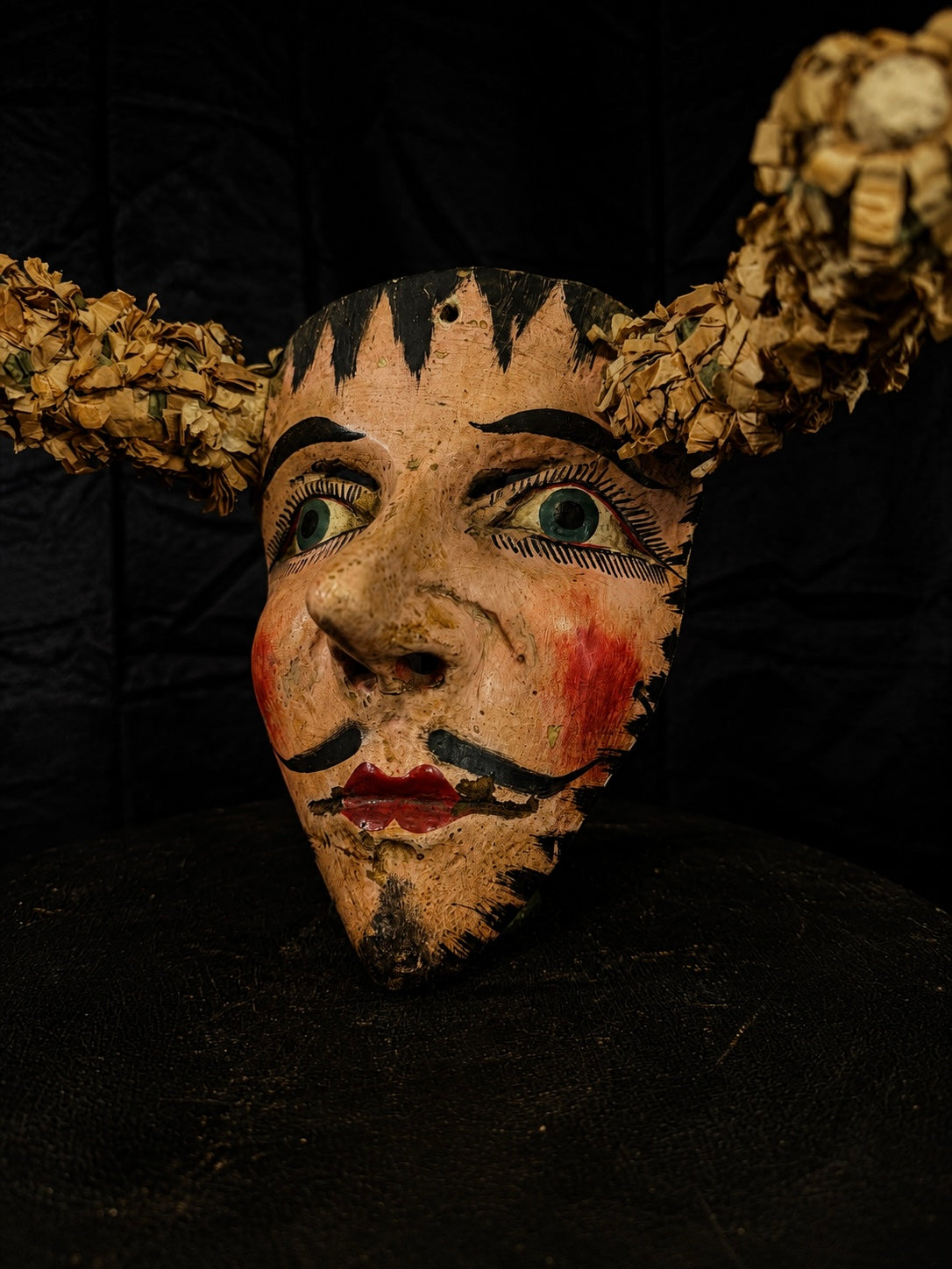 Antique Mexican Carnival Ceremonial Diablo Mask