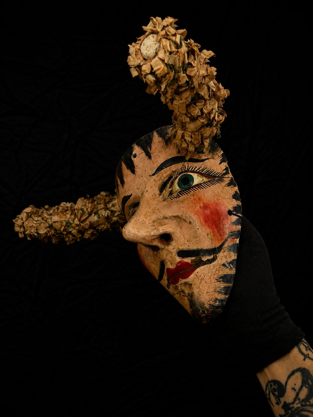 Antique Mexican Carnival Ceremonial Diablo Mask