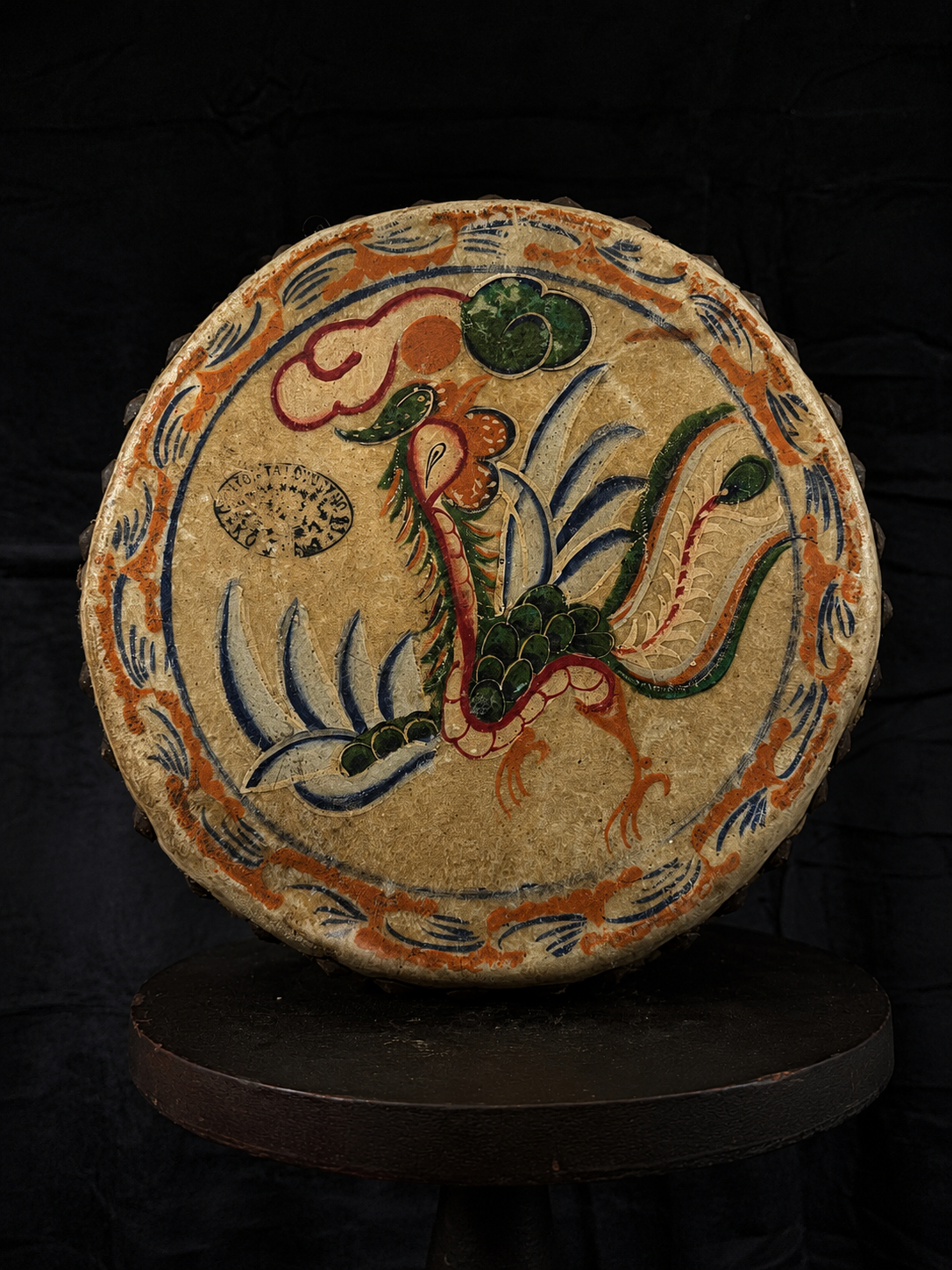 Antique Chinese Double-Sided Drum