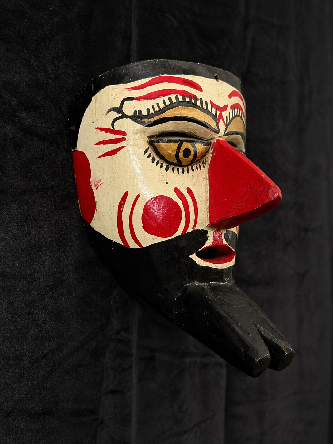 Mid-Century Puebla Festival Ceremonial Folk Mask