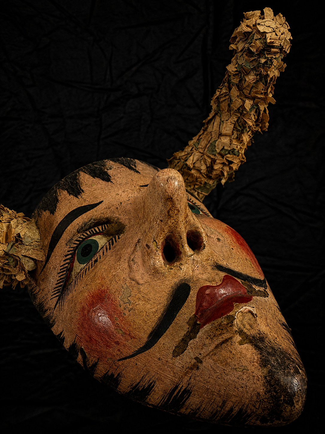 Antique Mexican Carnival Ceremonial Diablo Mask