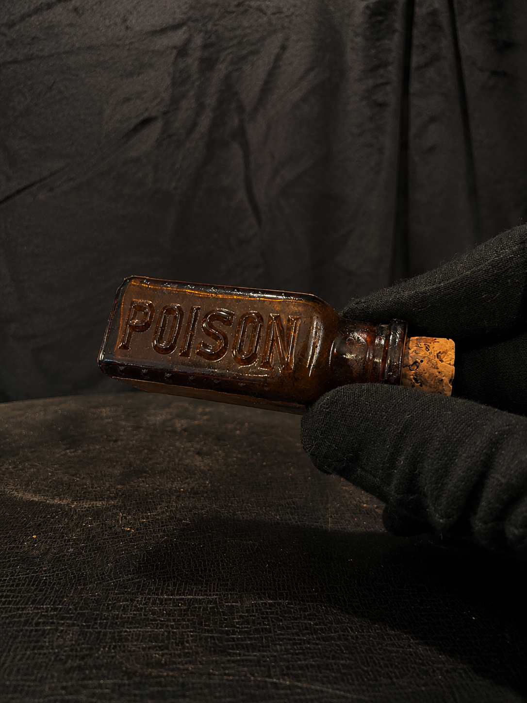Late 19th Century Poison Bottle w/ Handwritten Label