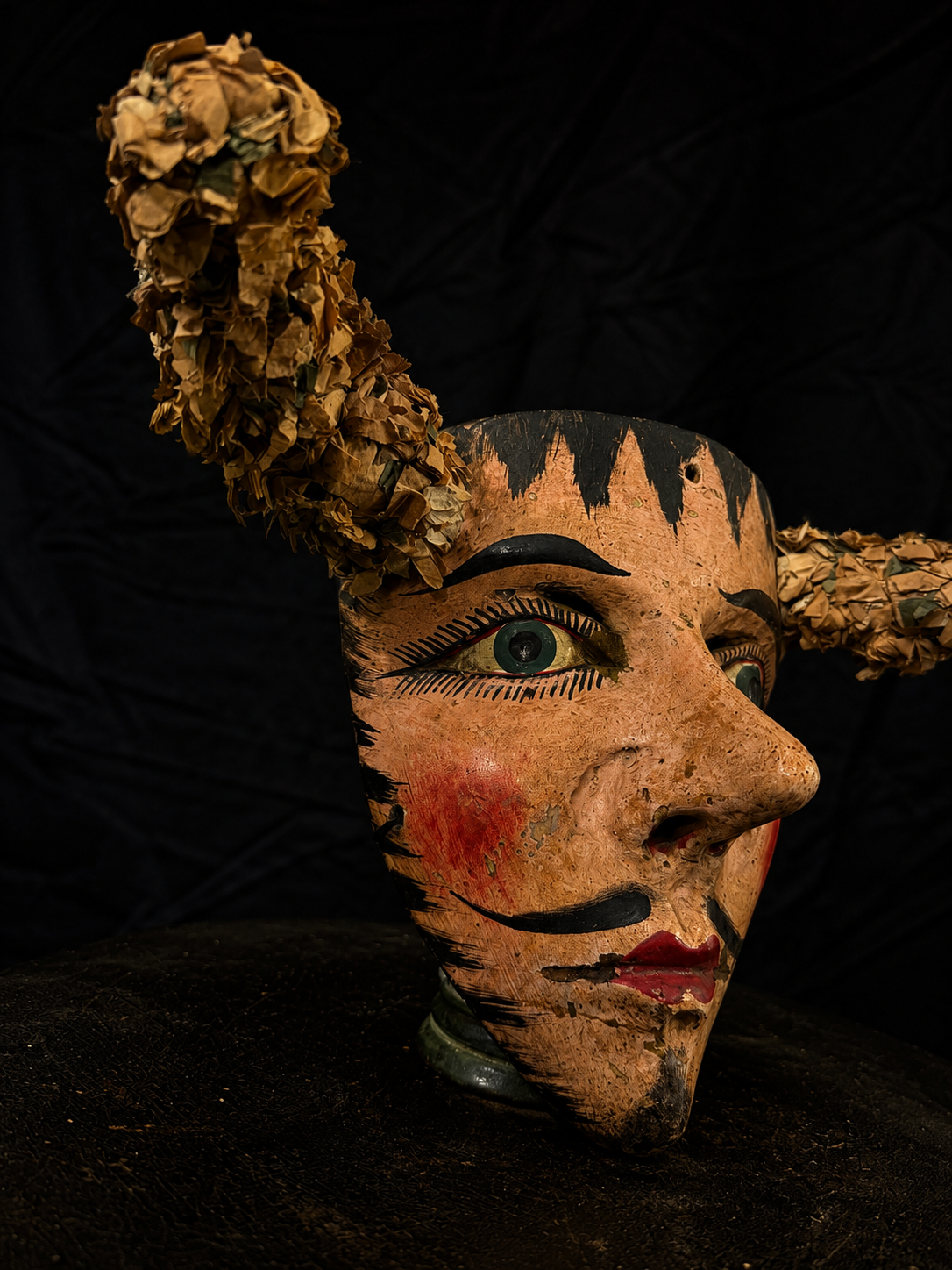 Antique Mexican Carnival Ceremonial Diablo Mask