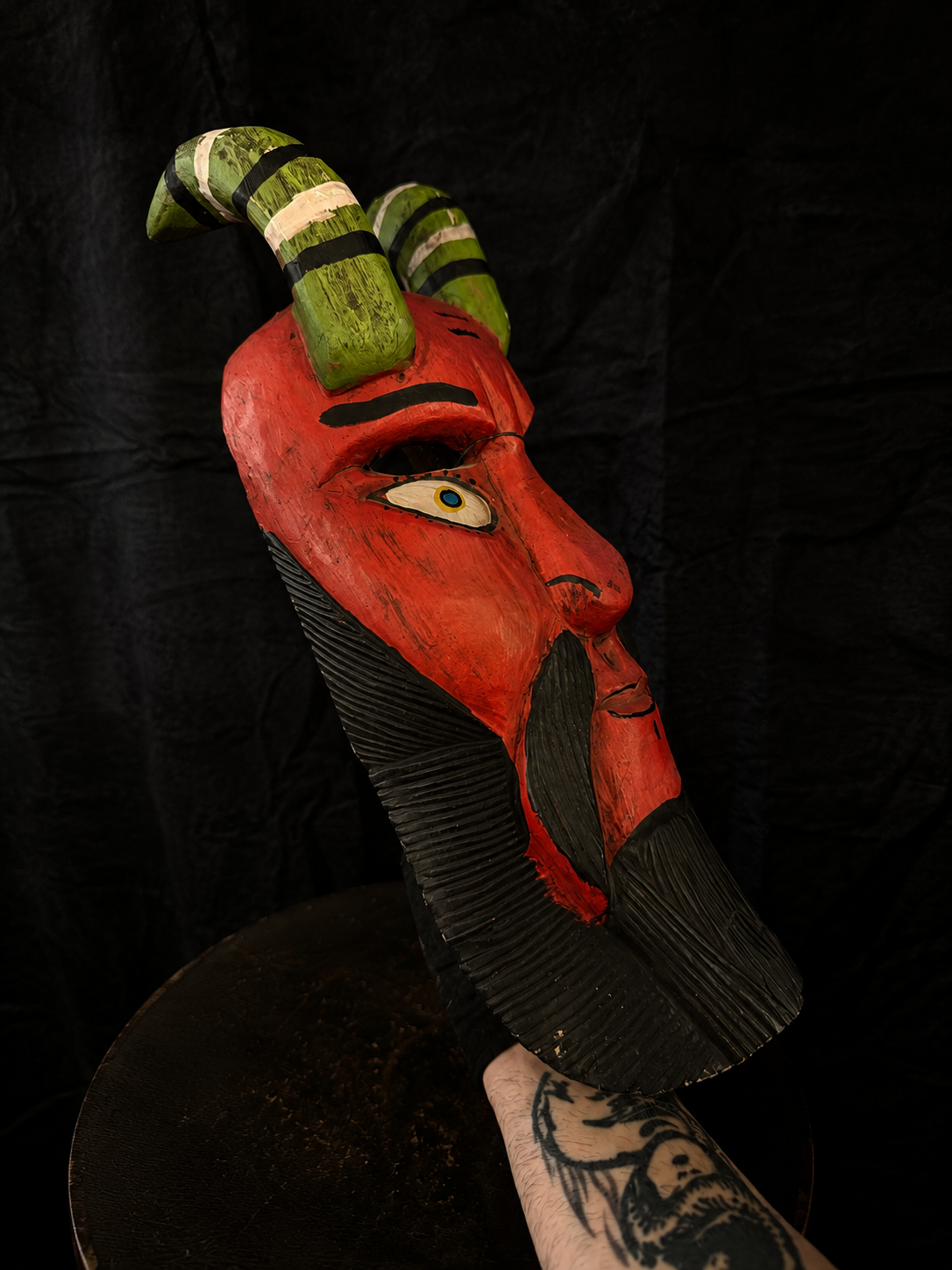 Vintage Mexican Folk Diablo Mask