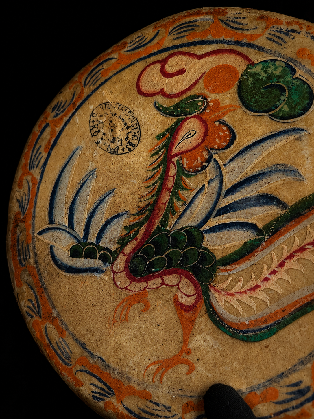 Antique Chinese Double-Sided Drum