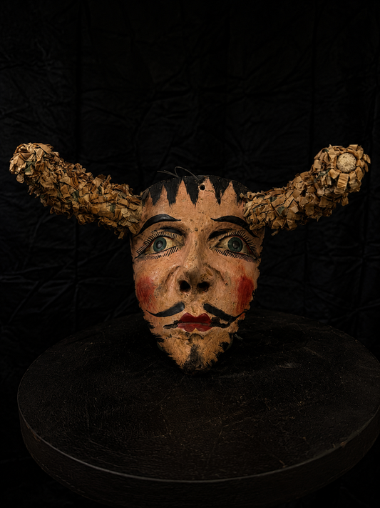Antique Mexican Carnival Ceremonial Diablo Mask