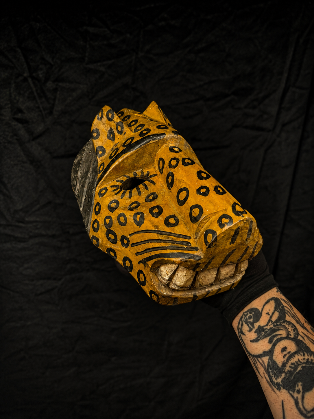 Vintage Mexican Tecuani Jaguar Dance Mask