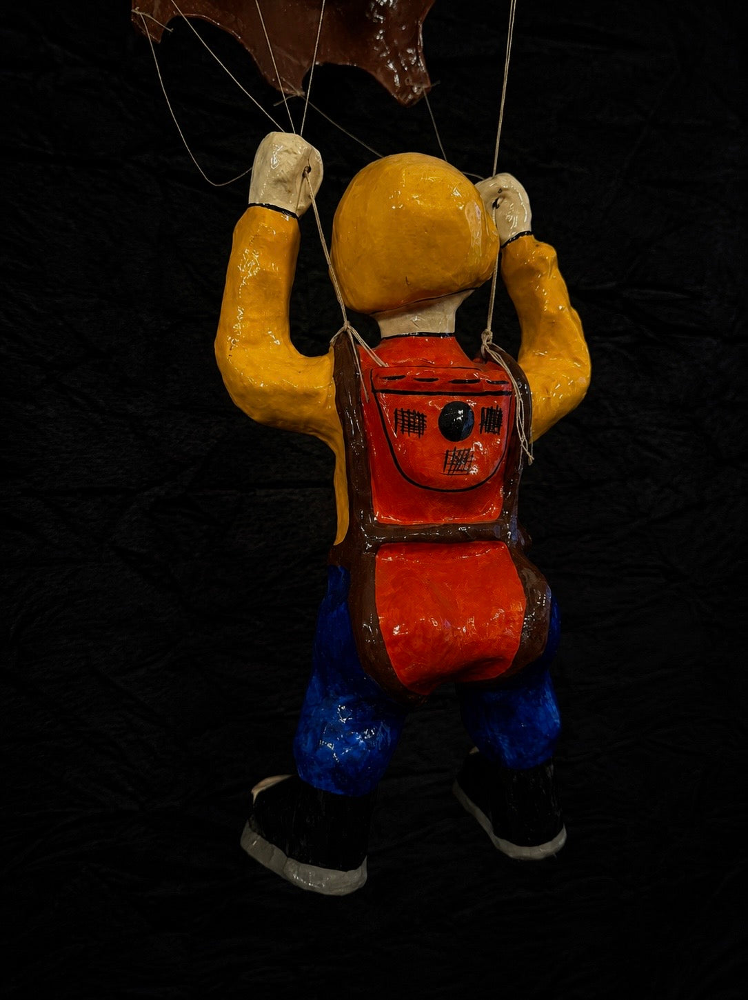 Vintage Papier-Mâché Parachuting Circus Clown #1