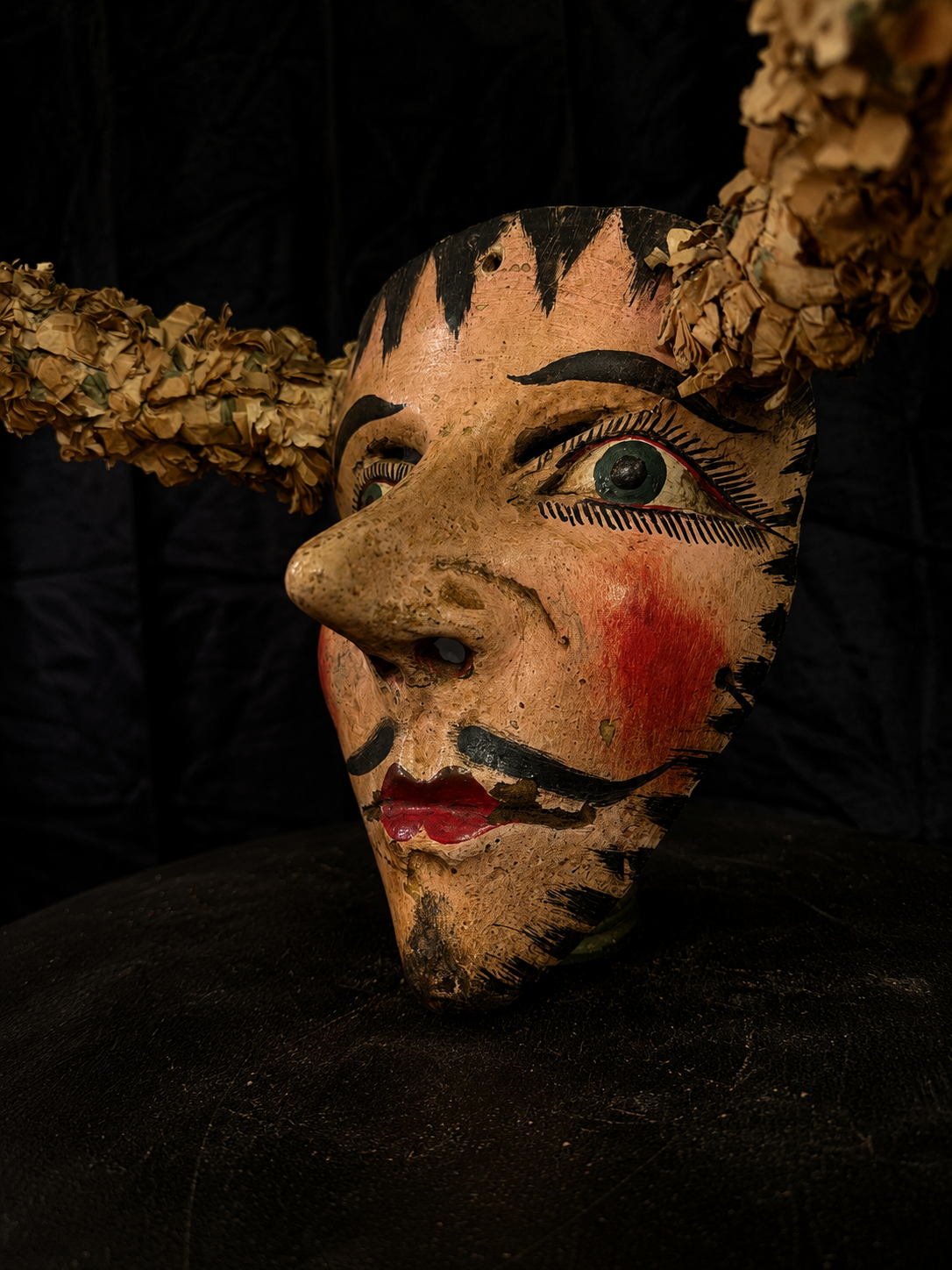 Antique Mexican Carnival Ceremonial Diablo Mask