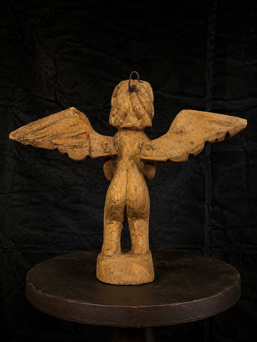 Antique Folk Devotional Angel Figure