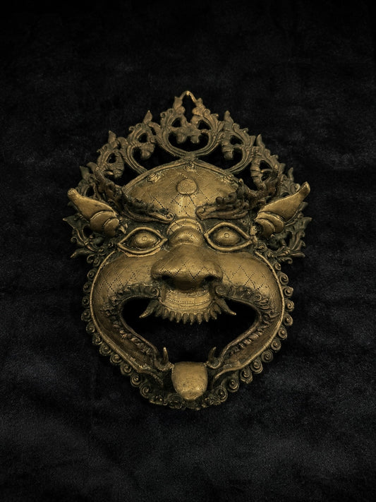 Antique Nepalese Protective Spirit Temple Ornament